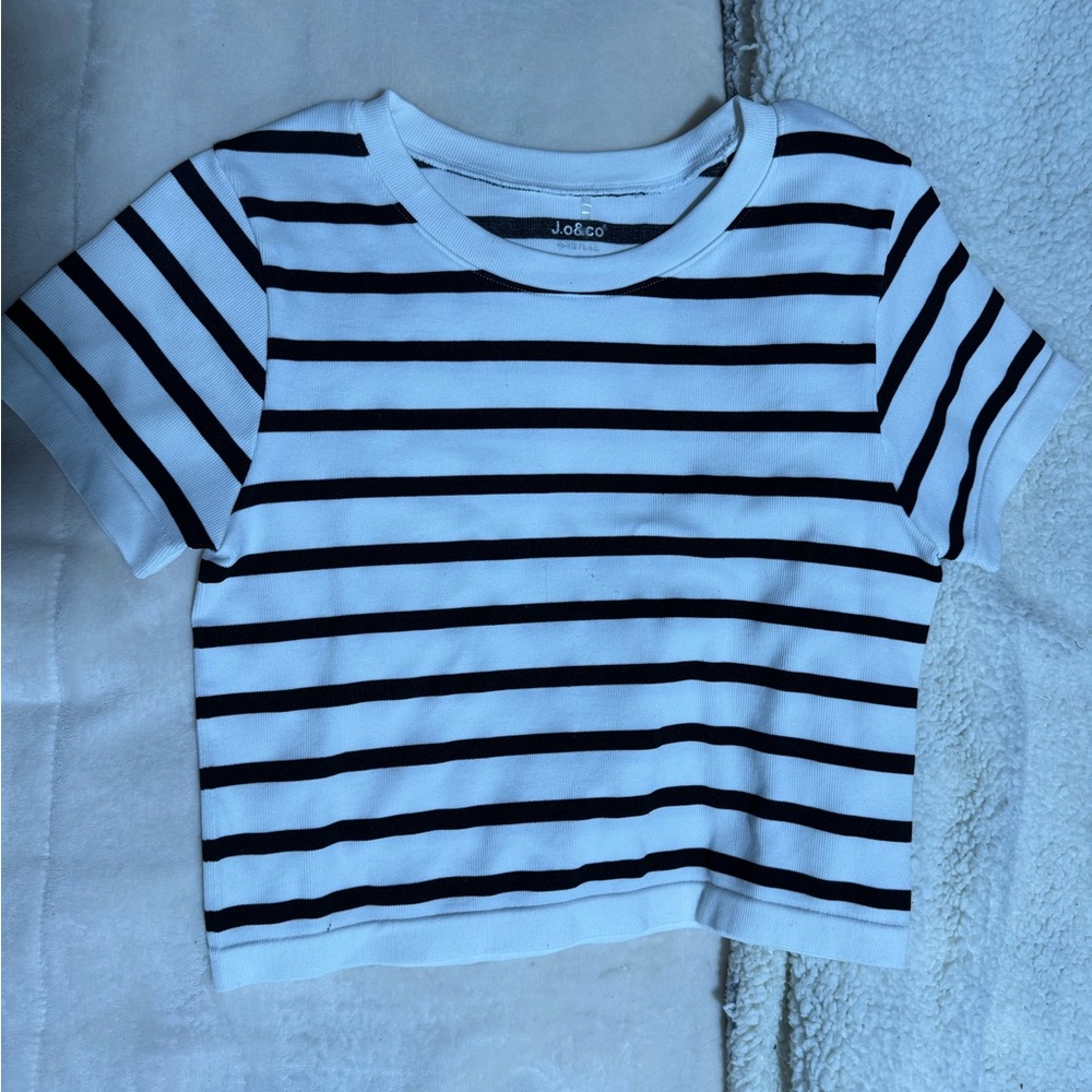 Jo&Co Kids Black and White Striped Tee